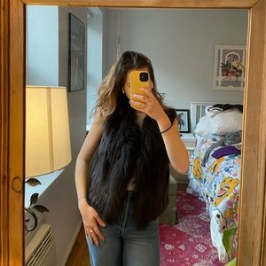Rabbit fur vest